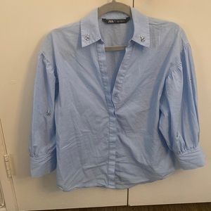 Zara button up with gems